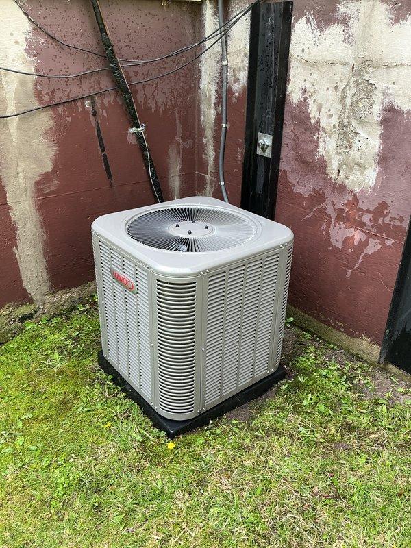 Completed seasonal maintenance on a 3-year-old central air conditioning system. Performed comprehensive AC tune-up including inspection of outdoor condenser unit, verification of proper operation, cleaning of components, and system performance evaluation. Unit found operating within normal parameters with no deficiencies noted; routine preventative maintenance successfully completed.