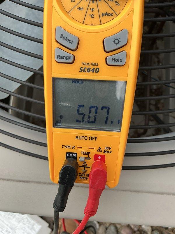 Completed annual cooling maintenance on air conditioning system. Performed comprehensive system diagnostics including amperage draw measurement at 4.73A and voltage testing at 507V on outdoor condenser unit. Replaced air filter and evaporative cooling pad as scheduled. All electrical readings within manufacturer specifications and unit operating properly.