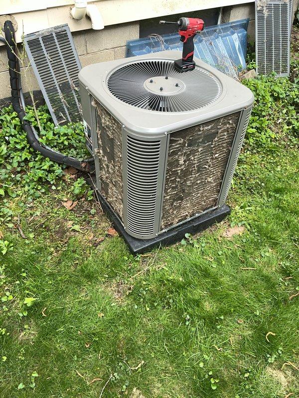 Completed annual cooling maintenance on Lennox outdoor condensing unit. Performed comprehensive system inspection, changed air filter and evaporator pad, cleaned condenser coils, and verified proper operation of all components with unit cycling normally upon completion.