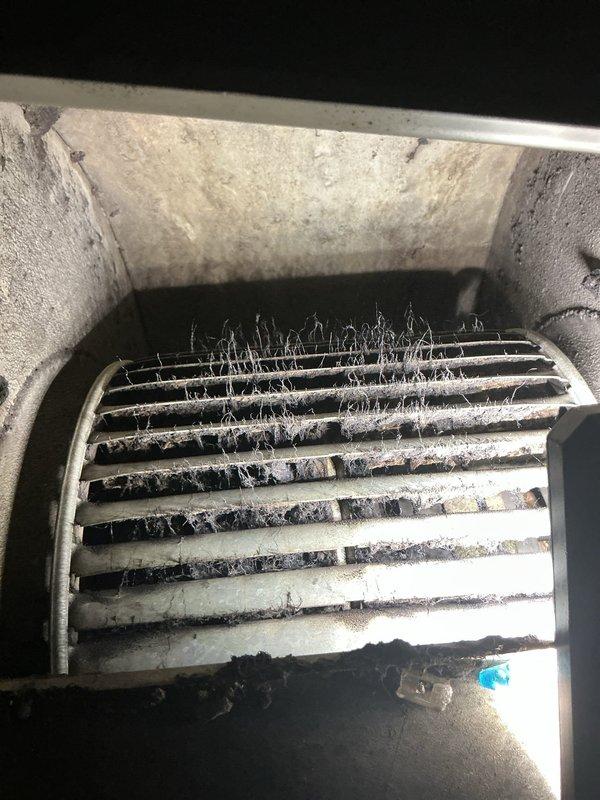 Responded to no heat call on basement-located furnace unit. Upon inspection, found extremely aged equipment with extensive dust and debris accumulation throughout the system, including heavily clogged air return grille and deteriorated internal components. Documented equipment condition with photos showing tarnished copper coil, aged wiring, and significant buildup on all surfaces indicating lack of maintenance over extended period. Advised customer that unit has reached end of serviceable life and recommended complete system replacement. Customer pursuing replacement options through DHS program.