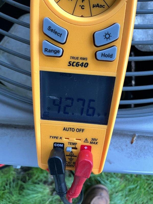 Completed routine maintenance and tune-up on central air conditioning system. Performed comprehensive system diagnostics using digital multimeter to measure amperage draw and voltage readings at the outdoor condensing unit. All electrical measurements fell within manufacturer specifications, indicating proper compressor and fan motor operation. Conducted standard preventive maintenance procedures including inspection of all system components. System operating efficiently with no deficiencies noted at time of service.