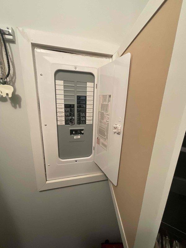 Provided comprehensive estimate for HVAC system replacement under buy-one-get-one furnace and air conditioner promotion. Assessed existing 23-year-old equipment currently operational and located in interior utility closet, documented vertical furnace installation configuration with adequate electrical service panel access, and prepared replacement specifications for new high-efficiency heating and cooling system.