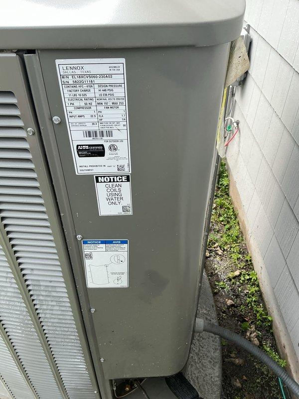 Completed preventive maintenance on two Lennox air conditioning units. Performed comprehensive system inspections including checking refrigerant levels, testing electrical connections, cleaning condenser coils, inspecting fan operation, and verifying proper airflow through all components. Both units found to be operating within normal parameters with no immediate service needs identified.
