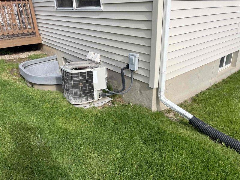 Conducted on-site assessment for complete HVAC system replacement at residential property. Evaluated non-operational furnace located in basement and existing outdoor air conditioning unit. Documented current equipment configuration including ductwork connections, PVC condensate drainage, refrigerant line routing, and concrete pad placement for outdoor condenser. Coordinated access with tenant and provided comprehensive replacement options to homeowner via phone consultation for aging failed heating system.