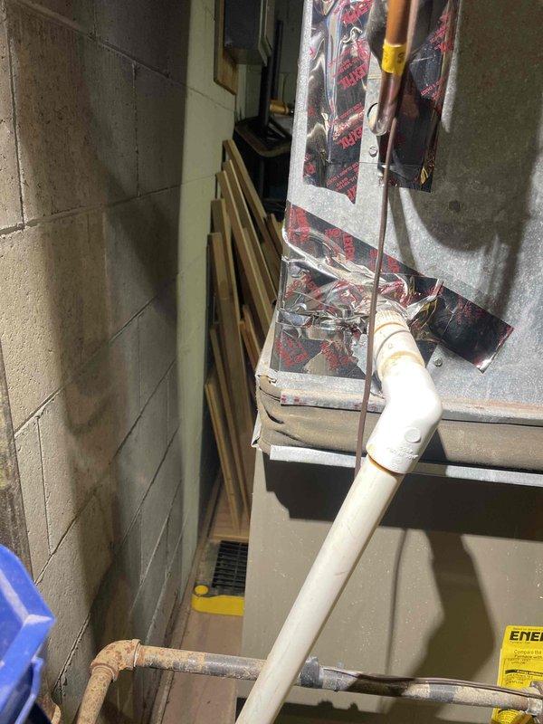 Provided comprehensive estimate for complete HVAC system replacement including natural gas furnace and air conditioning unit, both non-operational and exceeding 25 years of service life. Assessed basement-located furnace and outdoor condensing unit showing significant weathering, corrosion, and deterioration consistent with age. Quoted replacement package under promotional program to restore heating and cooling capabilities with modern, energy-efficient equipment.