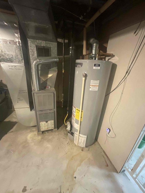 Provided estimate for air conditioning system replacement in basement mechanical room. Current unit is non-operational, requiring complete A/C system installation to restore cooling capability to the residence.