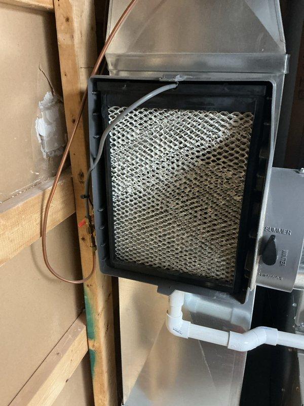 Completed routine annual AC tune-up on a 7-year-old Bryant HVAC system. System was operating properly upon arrival. Performed comprehensive maintenance including inspection of all components, replaced air filter with new Key Pleat self-supported pleated filter, checked refrigerant lines and condensate drainage system, and verified proper system operation. Unit confirmed working efficiently with no issues found.