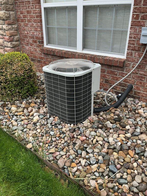 Completed annual cooling maintenance on residential outdoor condensing unit. Performed comprehensive system inspection, verified proper operation of all components, and documented equipment condition with photographs. No deficiencies or service concerns identified during inspection.