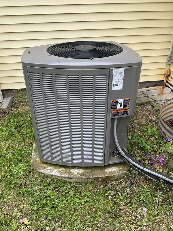 Completed annual cooling maintenance on residential air conditioning system. Performed comprehensive inspection of outdoor condensing unit, checked refrigerant lines and electrical connections, cleaned condenser coils, and verified proper operation of fan motor and compressor. Unit operating within normal parameters with no issues identified.