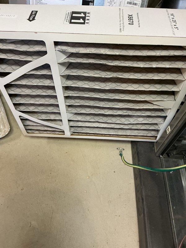 Completed comprehensive ComfortGuard maintenance visit on residential furnace system. Performed full system inspection including heat exchanger, draft inducer motor, gas valve assembly, control board, and all electrical connections. Replaced air filter with new 16x25 pleated filter per maintenance protocol, ensuring proper airflow and system efficiency for continued reliable operation.