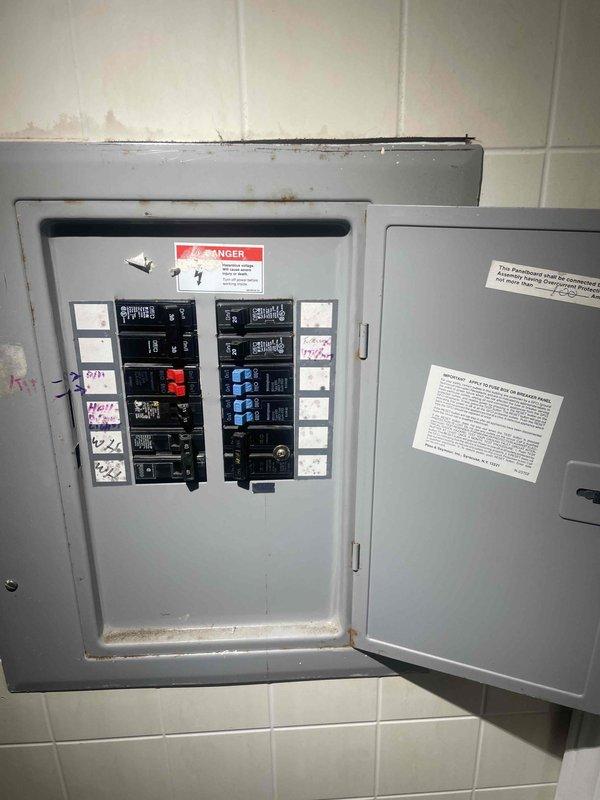 Provided estimate for new air conditioning system installation at residential property. Evaluated existing electrical panel for capacity and compatibility with proposed outdoor condensing unit. Documented current electrical infrastructure including breaker configuration and available circuit capacity to ensure proper power supply for new HVAC equipment.