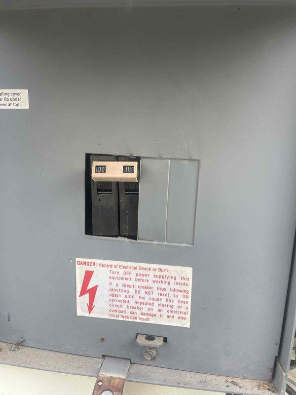 Provided estimate for new air conditioning system installation at residential property. Evaluated existing electrical panel for capacity and compatibility with proposed outdoor condensing unit. Documented current electrical infrastructure including breaker configuration and available circuit capacity to ensure proper power supply for new HVAC equipment.