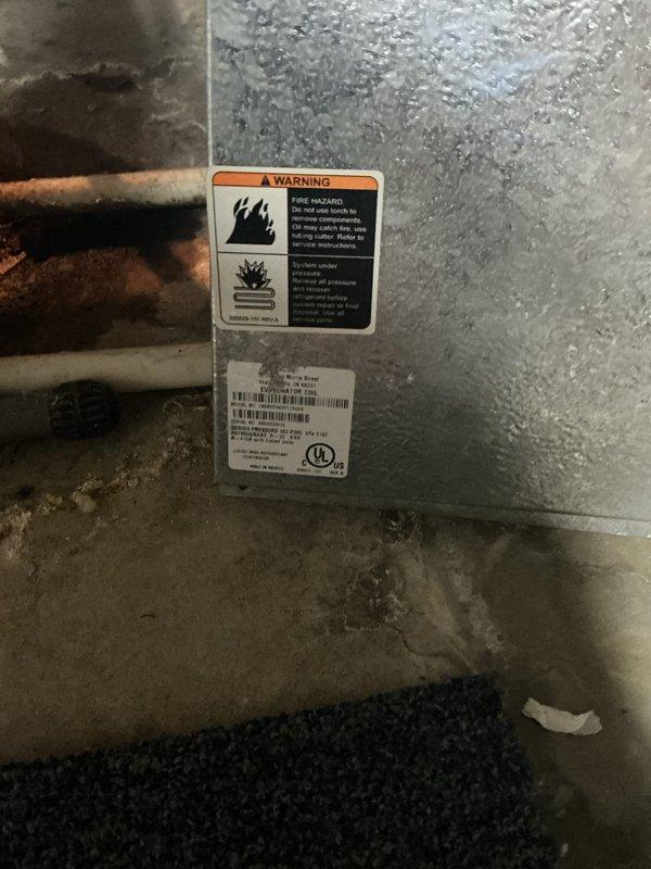 Completed annual cooling maintenance inspection on HVAC system. Inspected air handler unit, verified proper operation of blower assembly and refrigerant lines, and examined filter housing with expanded metal mesh grille. All components found in functional condition with normal wear patterns observed.