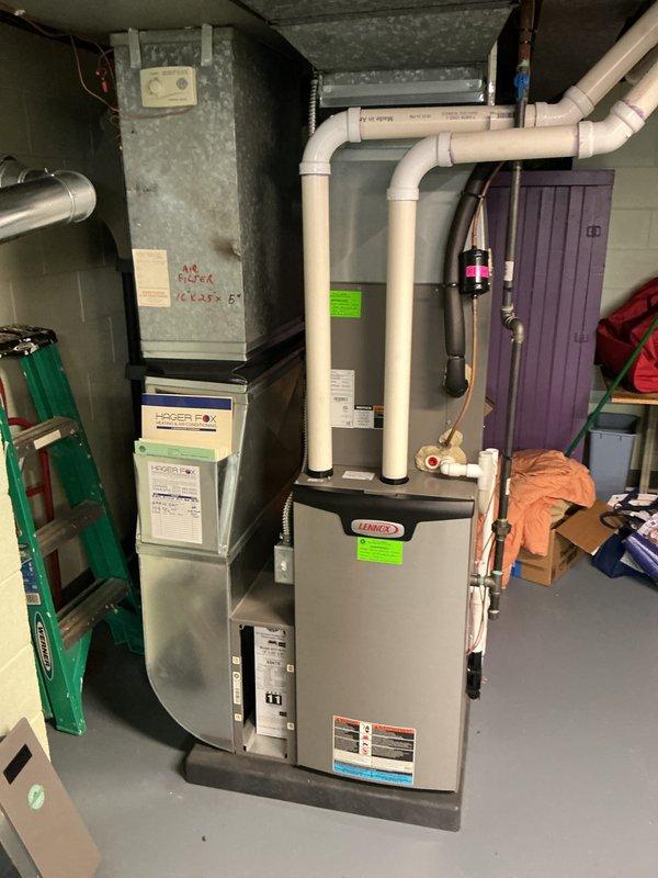 Completed annual cooling maintenance on Lennox HVAC system. Performed thorough inspection of evaporator coil assembly, verified proper refrigerant line connections, and documented system condition with all components functioning properly and installation meeting manufacturer specifications.