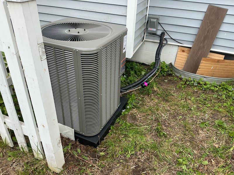 Completed full HVAC system installation including a 110,000 BTU furnace and 3-ton air conditioning unit with right-side configuration. Installed indoor furnace unit in basement with proper ductwork connections and sealing, positioned outdoor condenser unit on base pad with refrigerant line routing along exterior wall, and reconnected all necessary electrical and mechanical connections. All equipment properly installed per manufacturer specifications with permits requested for mechanical work only.