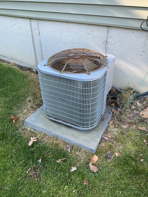 Completed comprehensive air conditioning tune-up on outdoor condensing unit. Performed standard preventative maintenance procedures including inspection of electrical connections, refrigerant level verification, condenser coil cleaning, and operational testing of all components. Unit operating within normal parameters upon completion.
