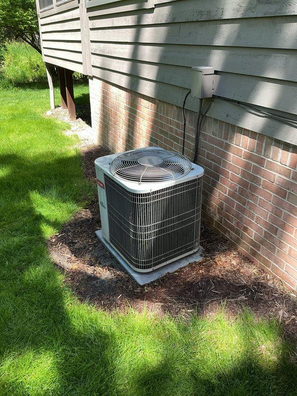 Completed annual cooling maintenance on Bryant outdoor condensing unit. Performed comprehensive system inspection, checked refrigerant levels, cleaned condenser coils, verified electrical connections, tested capacitor and contactor operation, and confirmed proper fan motor function. Unit operating within manufacturer specifications with no deficiencies noted.