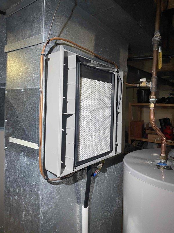 Conducted on-site assessment for whole-home humidifier installation in a 2,300 square foot two-story colonial residence. Evaluated existing HVAC system in basement utility area, including ductwork configuration, current air filtration setup, and available connection points for humidifier integration with copper water supply lines. Documented equipment layout and provided comprehensive estimate for humidifier installation compatible with existing forced-air heating system.