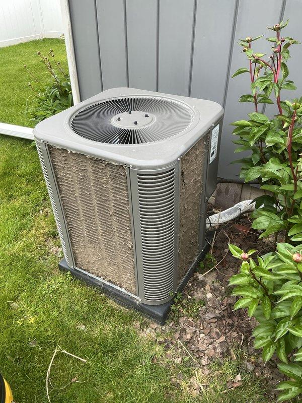 Completed annual cooling maintenance on residential outdoor condensing unit. Performed comprehensive system inspection, verified proper operation of compressor and condenser fan motor, checked refrigerant levels, cleaned condenser coils, and confirmed unit is operating within manufacturer specifications for the upcoming cooling season.