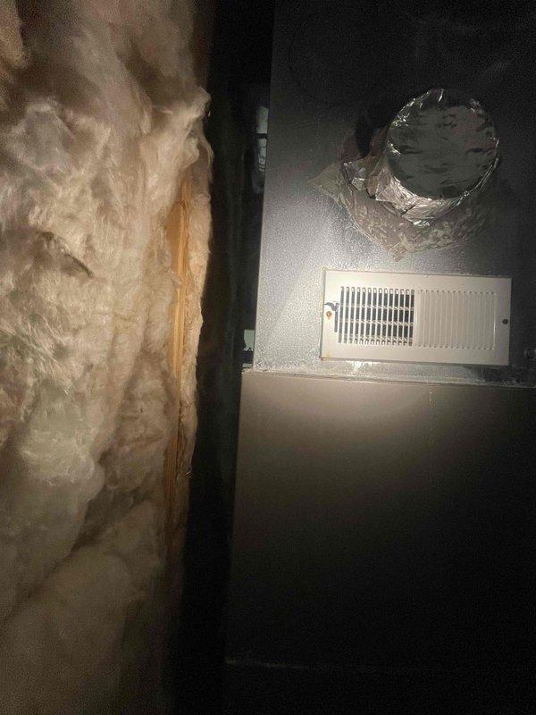 Completed on-site evaluation for air conditioning system replacement. Unit is over 10 years old and requires immediate replacement. Documented existing HVAC equipment location in mechanical room, including air handler unit, ductwork configuration, copper refrigerant lines, condensate drainage system, and flexible duct connections in attic space to facilitate accurate equipment sizing and installation planning for the replacement system.