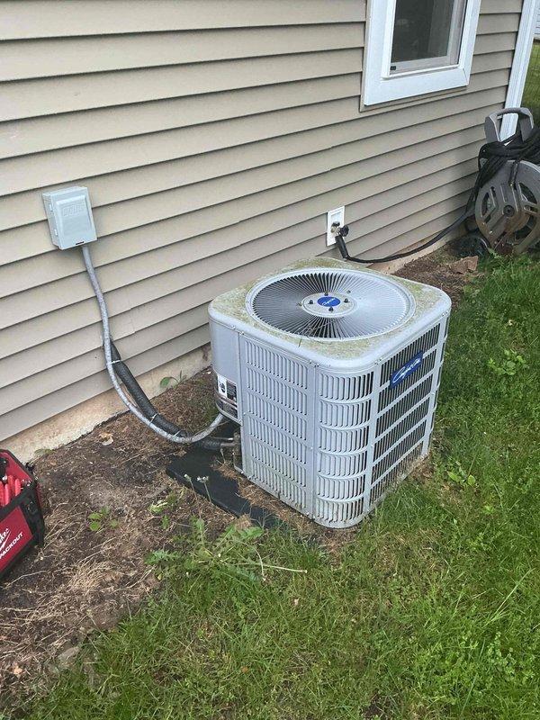Responded to no cooling call with thermostat displaying blinking "cool on" message and indoor blower failing to operate. Upon arrival, verified heat mode functioned properly while cooling mode failed to engage blower motor. Inspected outdoor condensing unit and indoor air handler in attic space. Diagnosed failed blower motor relay or control board issue preventing 24-volt call signal from energizing indoor fan during cooling cycle. Traced electrical connections from thermostat through furnace control board and confirmed lack of power delivery to blower motor during cooling demand. Recommended control board replacement or relay repair to restore cooling function, as outdoor unit ready to operate but indoor air circulation component not responding to thermostat commands.