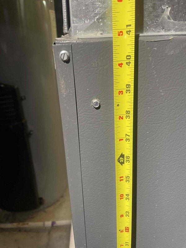 Conducted comprehensive assessment of existing 21-year-old furnace and air conditioning split system for replacement estimate. Documented equipment dimensions and specifications through detailed measurements and photography of evaporator coil assembly and exterior condensing unit clearances. Provided homeowners with equipment replacement options and recommendations for upgrading aging HVAC system, with installation planned for upcoming weeks.