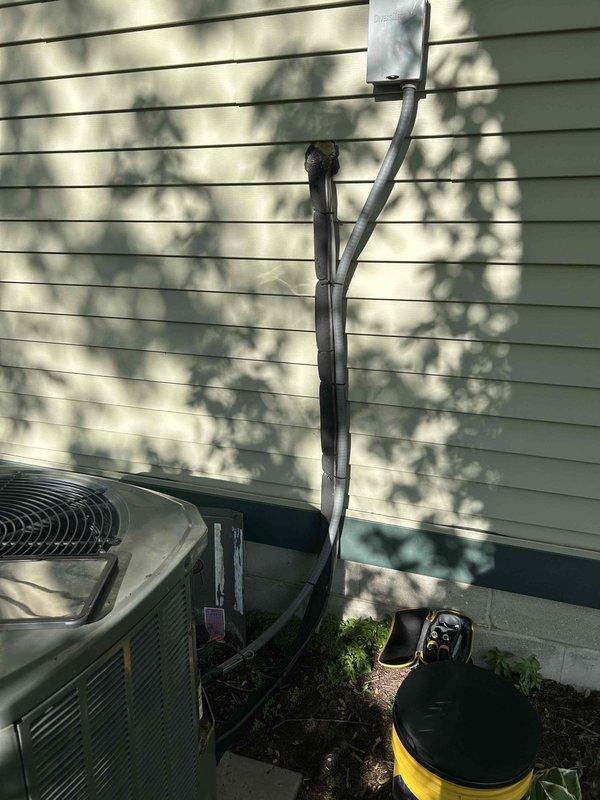 # Call Back - AC Breaker Tripping Issue

Returned to address ongoing breaker trip issue on 10-year-old Trane air conditioning system at rental property. Upon inspection, discovered rodent infestation with mice nesting inside condenser unit. Found multiple chewed and damaged wires within electrical compartment, causing short circuit condition. Documented extensive corrosion and rust buildup in electrical panel area, indicating prolonged moisture exposure and lack of maintenance. Assessed wire damage severity and conduit entry points where rodents gained access. Photographed damaged wiring, corroded connections, and overall unit condition for documentation. Advised property owner of necessary repairs including complete wire replacement, rodent exclusion measures, and thorough cleaning of electrical components. Unit remains non-operational until wire repairs completed and system safety verified. Recommended sealing all conduit entry points and installing rodent deterrent measures to preve