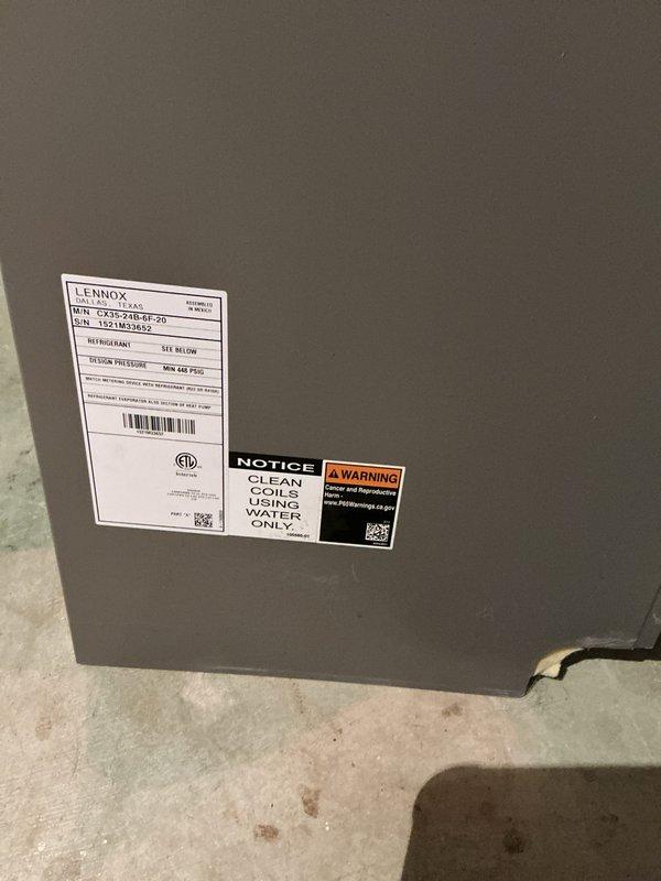 Completed comprehensive tune-up service on 3-year-old Bryant furnace and Lennox CX39-24B-6F-20 condensing unit. Performed standard maintenance inspection including filter check, electrical connections verification, condensate drain system evaluation, and coil assessment on both indoor and outdoor equipment. All components found operating within normal parameters with no deficiencies noted.