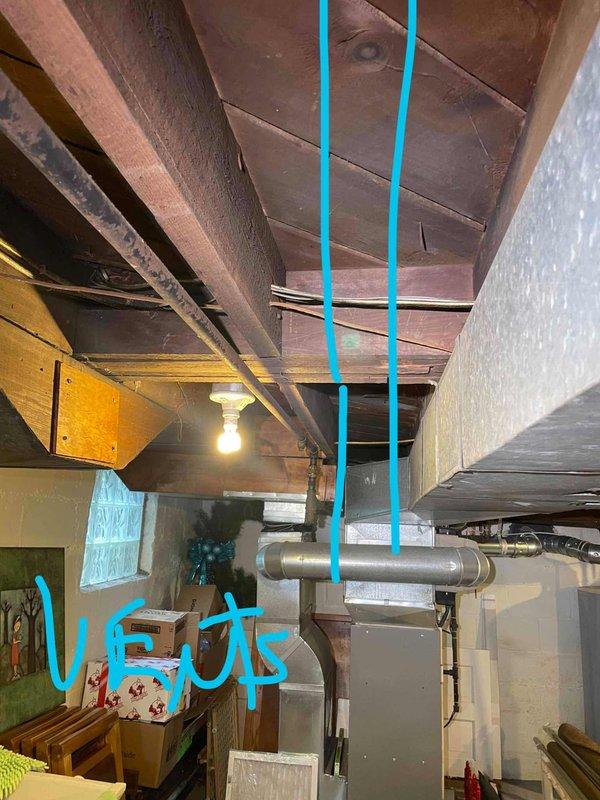 Completed comprehensive estimate for full HVAC system replacement on 24-year-old central air conditioning unit that was not providing adequate cooling. Assessed existing furnace and air conditioning system in basement installation, documented current equipment configuration including ductwork and venting system, and provided complete replacement options under buy-one-get-one promotion for coordinated furnace and AC upgrade.