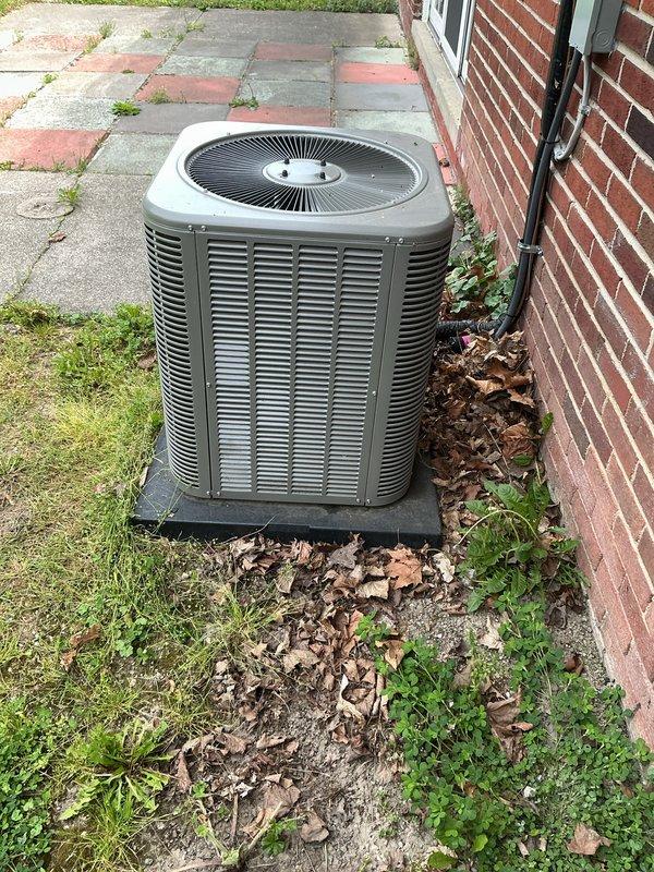Completed annual HVAC maintenance inspection on residential Lennox furnace and outdoor condenser unit. Replaced air filter, inspected all system components for proper operation, and noted debris accumulation around outdoor unit requiring attention for optimal airflow and efficiency.