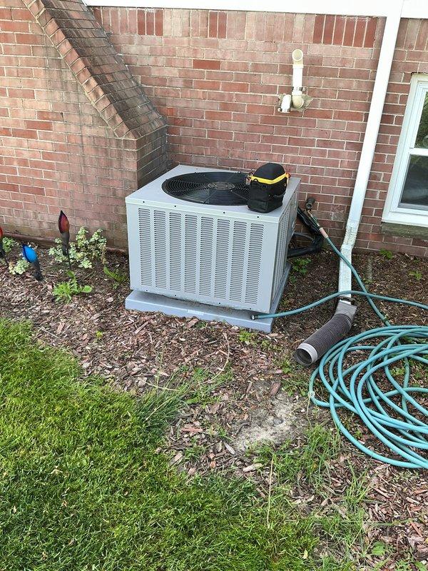 Completed annual cooling maintenance on residential outdoor condensing unit. Performed comprehensive system inspection, took electrical measurements showing 441V and verified proper amperage draw using digital multimeter. Unit operating within normal parameters, no repairs required at this time.