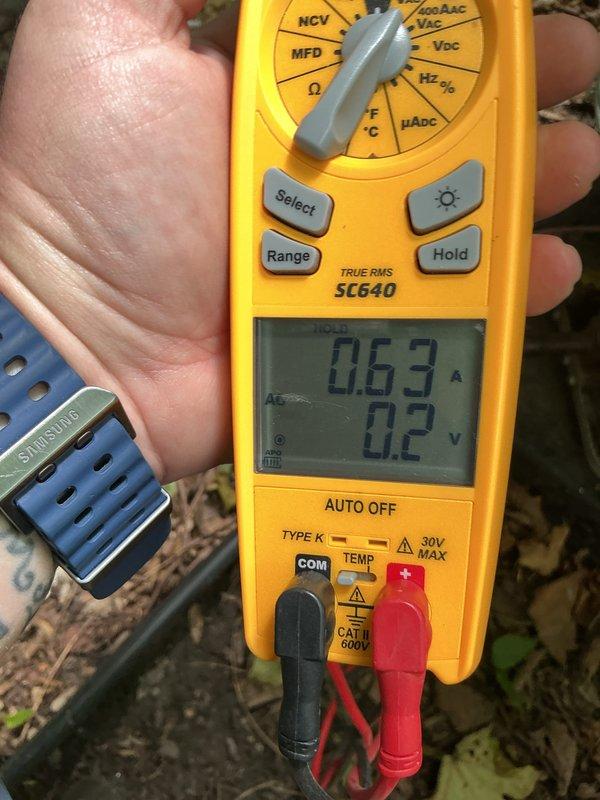 Completed annual cooling maintenance on HVAC system. Replaced furnace filter and humidifier pad as part of scheduled preventive maintenance. Performed electrical diagnostics using digital multimeter to verify system amperage draw of 0.63A and voltage readings, confirming proper operation of cooling components within manufacturer specifications.