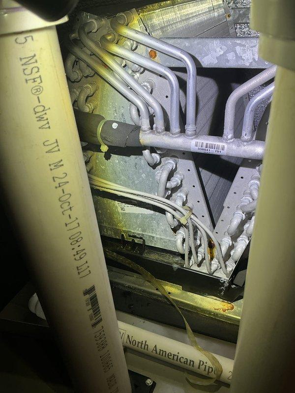 Completed routine air conditioning maintenance on an 8-year-old residential cooling system. Performed comprehensive AC tune-up including inspection of all major components, refrigerant line check, electrical connections verification, and condenser unit evaluation. System found to be operating properly with no deficiencies noted; all equipment functioning within manufacturer specifications.