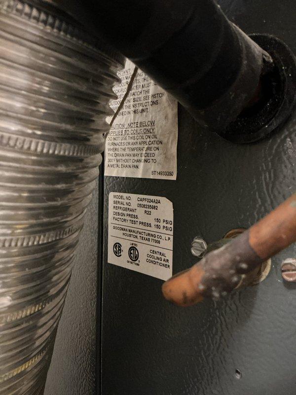 Completed annual comprehensive maintenance on Rheem R22 air conditioning system (Model CARFQ4A24A) and Goodman furnace unit. Performed thorough inspection of both systems, documented equipment specifications and serial numbers, verified proper operation of all components including refrigerant lines, gas connections with shut-off valve, electrical wiring, flexible ductwork, and PVC condensate drainage. All systems operating within normal parameters with no immediate service needs identified.