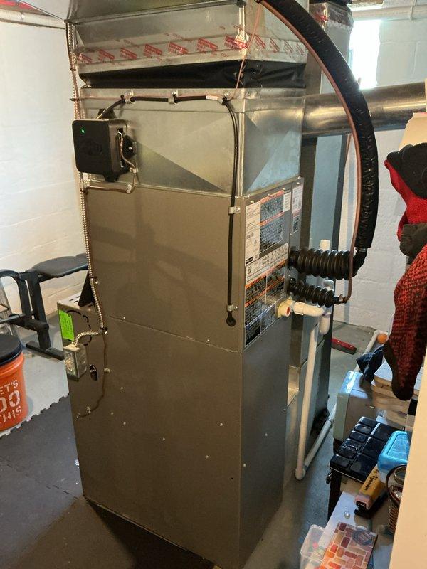 Completed routine Air Care Cooling maintenance on Lennox split system, including indoor air handler and outdoor condensing unit. Performed comprehensive inspection of both components, verified proper operation of all equipment, and documented system condition with photos showing units in good working order with no immediate service needs identified.
