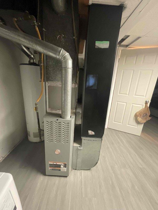 Provided comprehensive estimate for complete HVAC system replacement in basement location, including 30-year-old non-functional air conditioning unit and 16-year-old furnace. Assessed existing Payne furnace, outdoor condensing unit, ductwork configuration, and electrical service capacity at breaker panel to determine equipment specifications and installation requirements for new heating and cooling system.