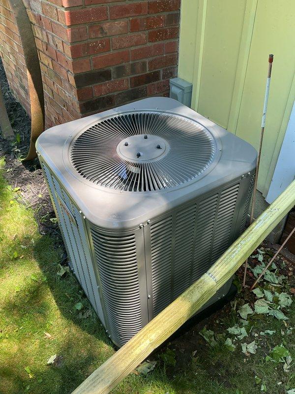 Completed annual cooling maintenance on residential air conditioning system. Inspected outdoor condenser unit for proper operation, cleared debris from surrounding area, and verified adequate airflow through coil louvers. Replaced dirty air filter with accumulated dust buildup to restore proper system airflow and indoor air quality.