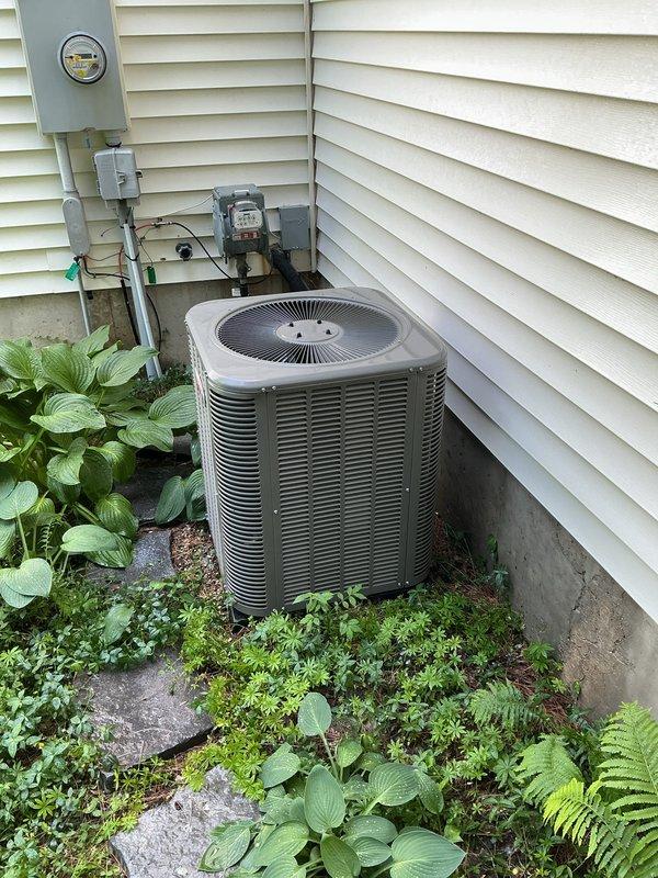 Performed comprehensive annual maintenance on a 6-year-old Lennox air conditioning system. Inspected outdoor condensing unit, verified proper operation of condenser fan motor and compressor, cleaned condenser coils, and checked refrigerant pressures. Tested electrical components including disconnect switch and control circuits, confirmed proper amperage draw on all motors. Inspected and cleared debris from around unit, ensuring adequate airflow through louvers. Verified system cooling performance and found all components operating within manufacturer specifications. No deficiencies identified; system in good working condition for continued service.