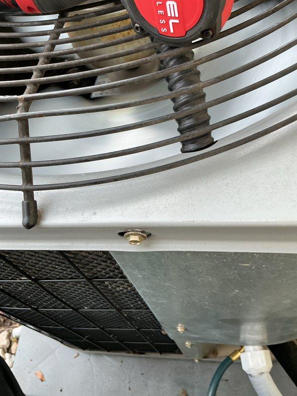 Completed scheduled cooling tune-up on single HVAC unit, performing comprehensive system inspection and maintenance. Serviced condenser unit including fan assembly and motor housing, noting moderate dust and dirt accumulation on wire fan guard which was addressed during maintenance. Verified proper operation of all components, inspected filter media, and checked refrigerant connections and fittings for secure operation.