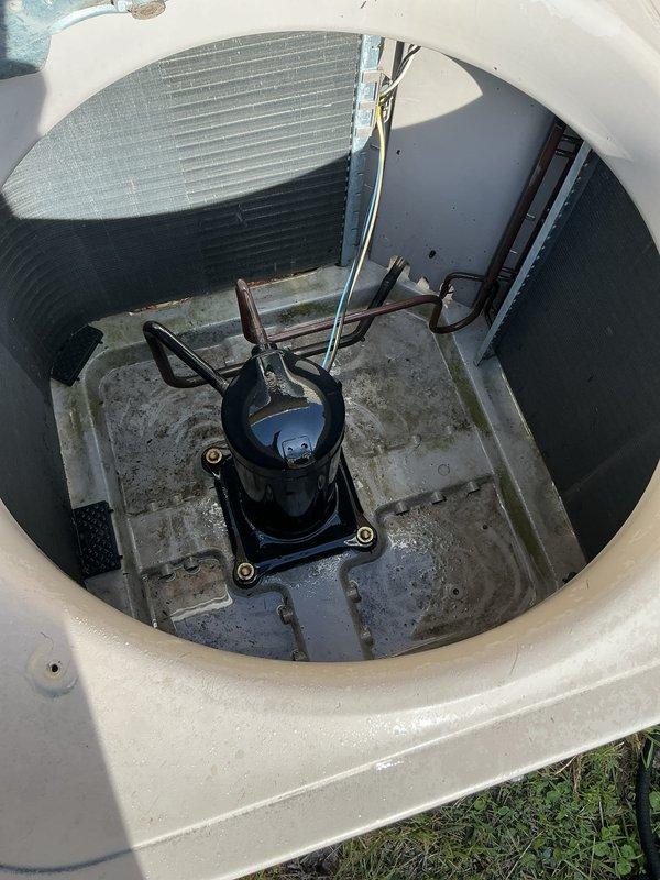 Completed annual cooling maintenance on residential HVAC system. Performed comprehensive inspection of Bryant furnace and outdoor condensing unit, including evaluation of compressor operation, heat exchanger coils, refrigerant lines, gas connections, and condensate drainage system. All components photographed and found to be operating within normal parameters with routine cleaning and system check completed.