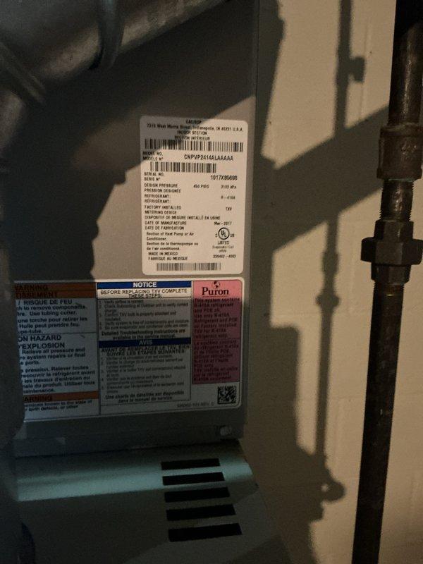 Completed comprehensive annual maintenance on 7-year-old residential central air conditioning system. Performed standard AC tune-up protocol including inspection of indoor air handler unit and outdoor condensing unit, verified proper refrigerant charge and system pressures, cleaned condenser coils, checked electrical connections and amperage draws, tested capacitors and contactors, inspected ductwork connections, replaced air filter, and verified proper thermostat operation and system cycling. All components found operating within manufacturer specifications with no deficiencies noted. System cooling efficiently and ready for continued service.