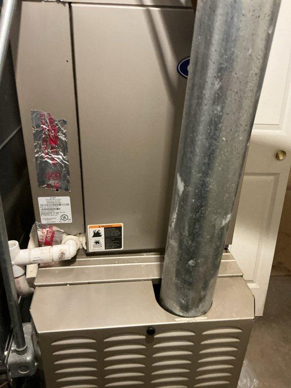 Completed annual cooling maintenance on residential HVAC system consisting of Carrier air handler and furnace unit. Performed comprehensive inspection of all components, checked refrigerant levels, cleaned coils, verified proper airflow through ductwork, tested electrical connections, and replaced air filter. System operating within manufacturer specifications with no issues identified.