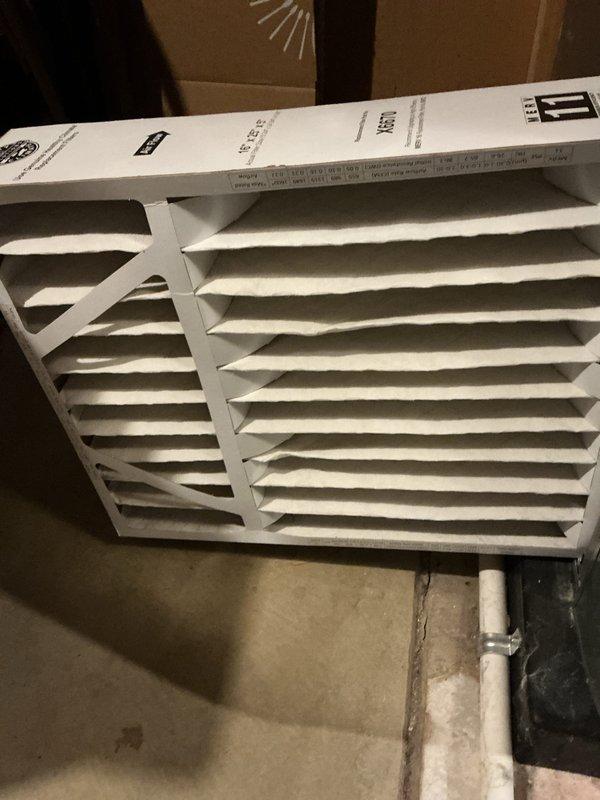 Completed annual air conditioning maintenance service including inspection of evaporator coil assembly and replacement of air filter. System inspected, refrigerant lines checked for proper connection, and new pleated filter installed to ensure optimal airflow and efficiency.