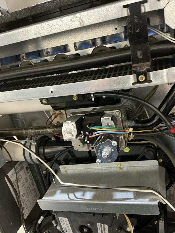 Completed annual HVAC maintenance on residential gas furnace system. Performed comprehensive inspection of all major components including gas valve assembly, burner array, inducer motor, control board, and electrical connections. Verified proper operation of all safety controls and confirmed burner ignition sequence. All components found to be functioning within normal parameters and system operational.