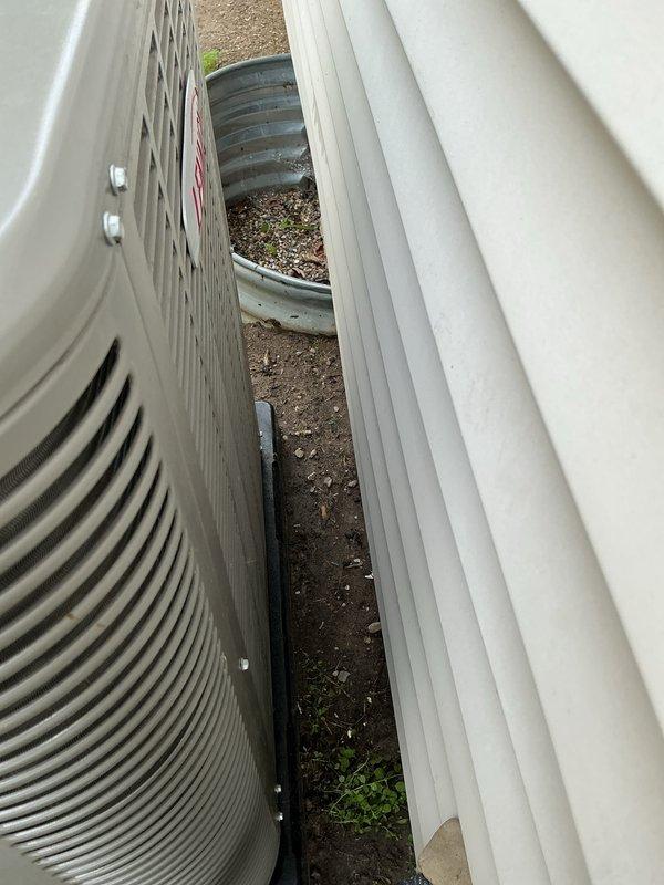 Completed routine Air Care Cooling maintenance on residential air conditioning system. Performed comprehensive ACM service including inspection of outdoor condenser unit, verification of proper airflow through louvers and fan grille, and installation of MERV 11 filter (HCF16-11). Unit operating within normal parameters with adequate clearance and no visible deficiencies noted.