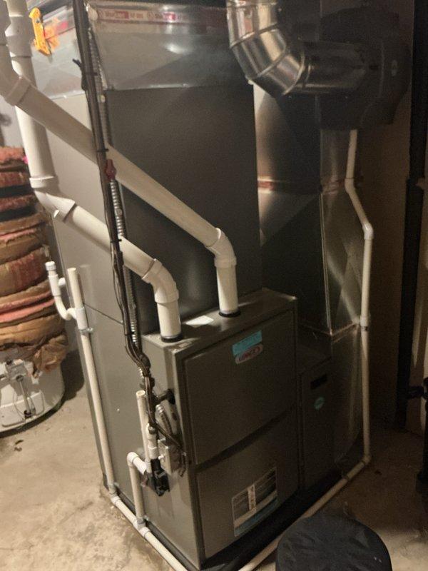 Completed scheduled Air Care Maintenance on residential HVAC system. Inspected and replaced soiled air filter showing moderate dust accumulation. Performed standard preventive maintenance checks on furnace unit, ductwork connections, condensate drain lines, and associated components to ensure proper system operation.