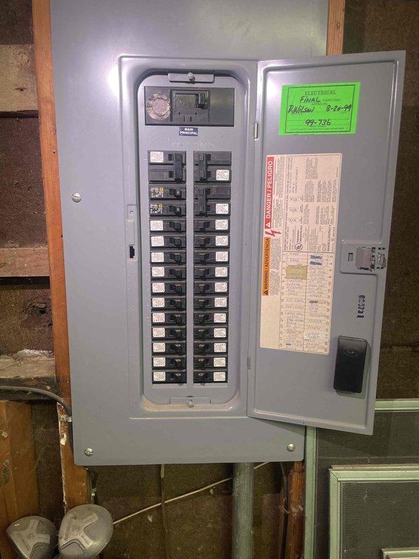 Conducted on-site assessment for new whole home generator installation at a trilevel residence. Evaluated existing electrical infrastructure including main service panel with adequate breaker capacity and documented utility room conditions in basement area with concrete block walls and sufficient clearance for equipment placement. Identified optimal generator location considering proximity to electrical panel, gas service access points, and required code-compliant clearances from building structures and existing mechanical equipment including water heater. Documented current electrical configuration to determine transfer switch requirements and load calculations for proper generator sizing to support whole home backup power needs.