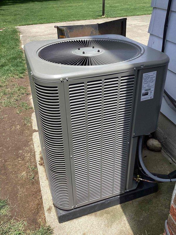 Returned to property under warranty to replace defective condenser coil on Lennox outdoor unit (model 13T40). Removed and replaced coil assembly, evacuated system, and recharged refrigerant to manufacturer specifications. Verified proper operation of condensing unit with all airflow paths clear and unobstructed. System tested and confirmed cooling properly with no leaks detected.