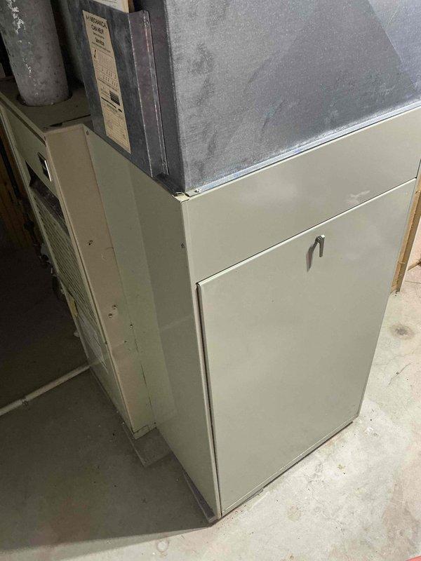 Conducted estimate for complete HVAC system replacement in basement location, including both furnace and air conditioning unit. Current equipment is 30+ years old with non-functional air conditioning system. Evaluated existing natural gas furnace and associated ductwork, documented equipment specifications and installation requirements for proposed replacement system.