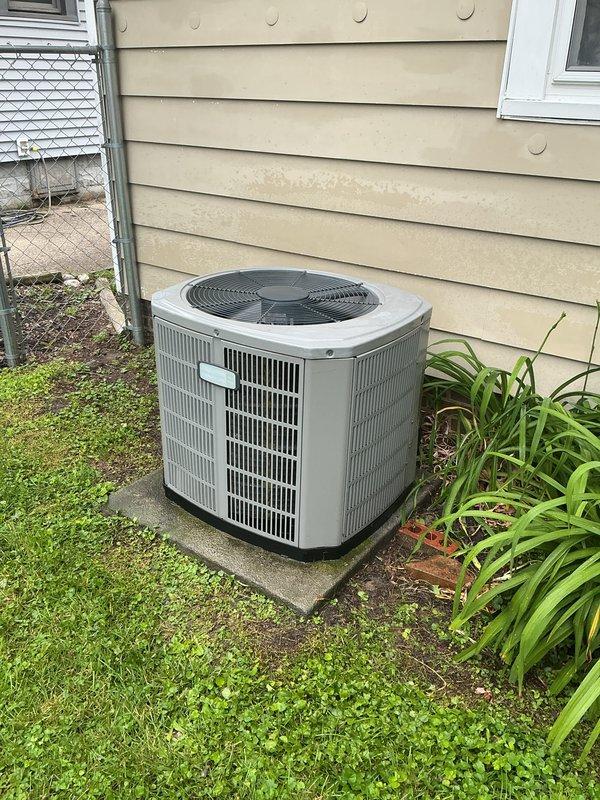 Completed comprehensive AC tune-up on residential cooling system with no reported issues. Performed full system inspection of outdoor condenser unit, verified proper airflow through coils and fan operation, checked refrigerant levels, tested electrical connections and capacitor function, and confirmed thermostat communication. Unit operating within normal parameters; recommended continued routine maintenance to ensure optimal performance and system longevity.